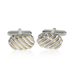 Tiffany & Co. Yellow Gold & Sterling Silver  Vintage Cufflinks